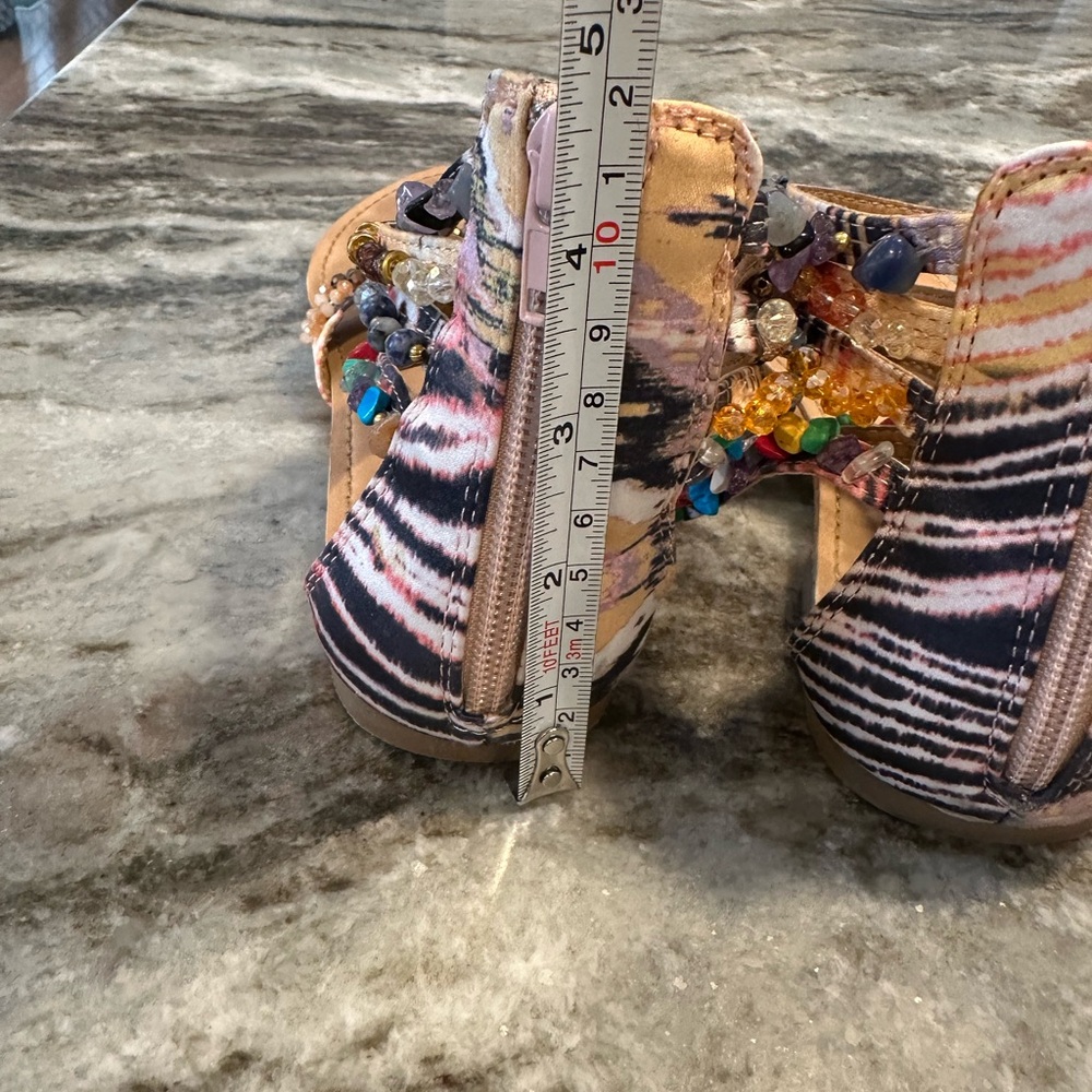 Zigi Soho Colorful Beaded Women's Sandals Size 7.5 - Picture 3 of 14